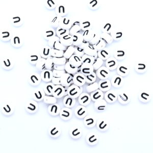 Acrylic Alphabet Bead U - Riverside Beads