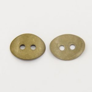 11x14mm Antique Brass Oval Button Clasps - Riverside Beads