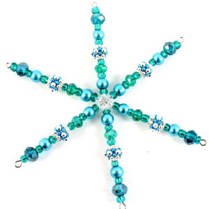 Teal Snowflake Decoration Kit - Riverside Beads