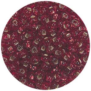 Size 8/0 Preciosa Seed Beads - S/L Red - Riverside Beads