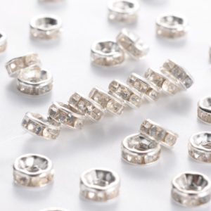 Diamante Rondelle Spacer Beads 6mm - Riverside Beads