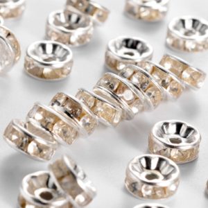 Diamante Rondelle Spacer Beads 8mm