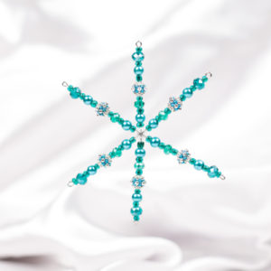 Teal Snowflake Decoration Kit - Riverside Beads