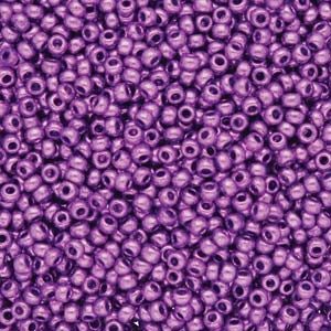 Size 8/0 Preciosa Seed Beads - Metallic Violet - Riverside Beads