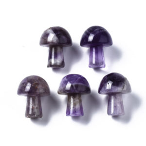 Amethyst GuaSha Stone Mushroom - Riverside Beads