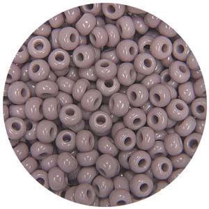 Size 10/0 Preciosa Seed Beads - Opaque Mauve - Riverside Beads