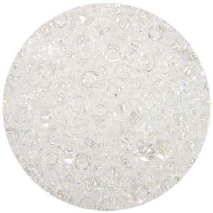 Size 10/0 Preciosa Seed Beads - Transparent Crystal - Riverside Beads
