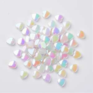Acrylic AB Heart Bead