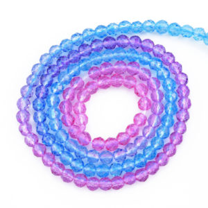 3mm Pink Ombre Crystal Round Beads - Riverside Beads