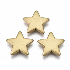 Large Gold Acrylic Star Beads - Riverside Beads