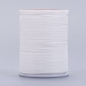 1mm Twisted Cord - White - Riverside Beads