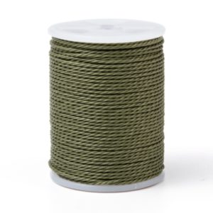 1mm Twisted Cord - Olive Green - Riverside Beads