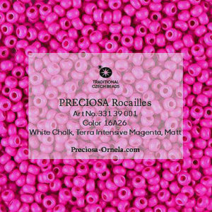 Size 6/0 Preciosa Seed Beads - Terra Intensive Magenta - Riverside Beads