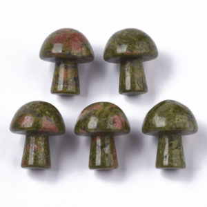 Unakite GuaSha Stone Mushroom - Riverside Beads