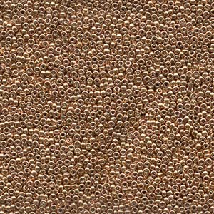 Size 15/0 Miyuki Seed Beads - Galvanized Gold - Riverside Beads