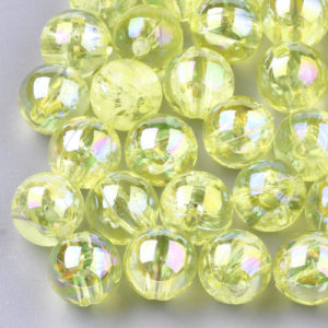 8mm Round AB Bead – Yellow - Riverside Beads