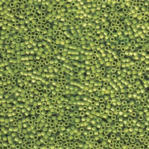 Size 11/0 Miyuki Delica Seed Beads - Opaque Avocado - Riverside Beads