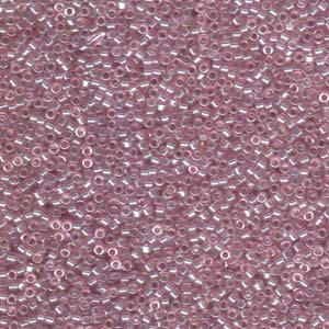 Size 11/0 Miyuki Delica Beads - Transparent Pink Luster - Riverside Beads