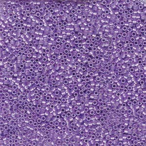 Size 11/0 Miyuki Delica Beads - Purple AB - Riverside Beads