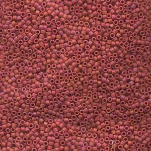Size 11/0 Miyuki Delica Beads - Matt Red - Riverside Beads