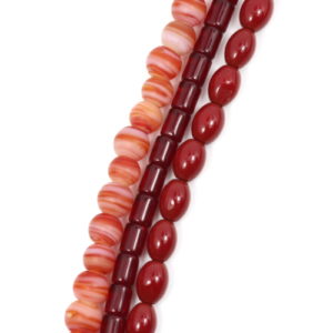 Assorted Glass Bead Strand - Red - Riverside Beads