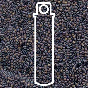 Size 11/0 Miyuki Delica Beads - Matt Brown AB - Riverside Beads