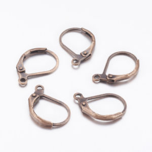 Hinged Lever Back Ear Wire - Copper - Riverside Beads