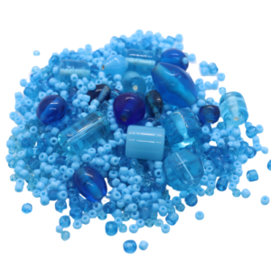 Mixed Large Indian Glass Beads - Turquoise - Riverside Beads