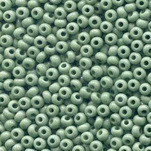 Size 6/0 Preciosa Seed Beads - Jade Opaque Solgel - Riverside Beads
