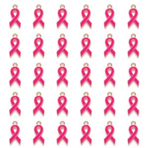 Enamel Breast Cancer Awareness charms