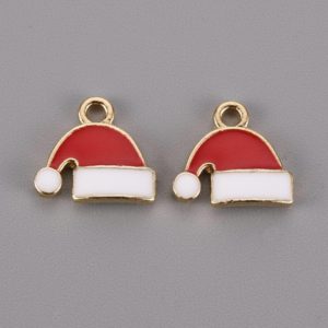 Enamel Santa Hat Charms - Riverside Beads