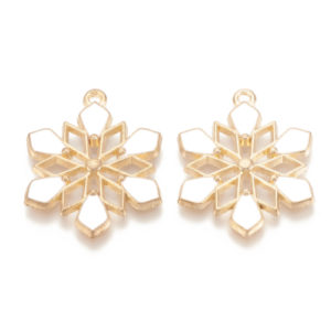 Enamel Snowflake Charms - Riverside Beads