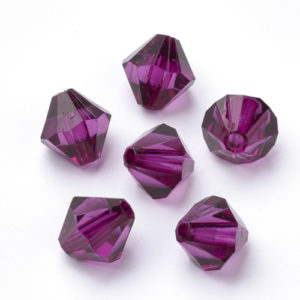 6mm Acrylic Faceted Bicone Bead