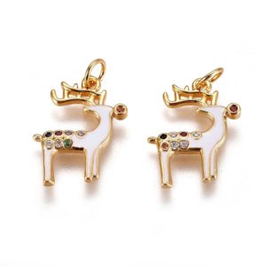 Enamel Reindeer Charms- Riverside Beads