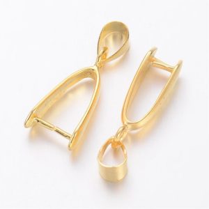 19mm Pinch Bail Golden - Riverside Beads