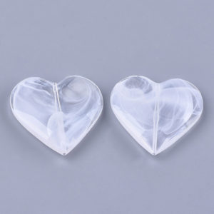 Large Acrylic Heart Bead - Riverside Beads