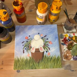 Bunny Painting Cuppa and Canvas Workshop