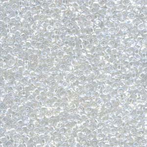 Size 6/0 Preciosa Seed Beads - Crystal AB - Riverside Beads