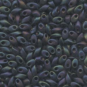 Long Magatamas Metallic Purple Iris - Riverside Beads