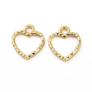 Small Textured Gold Charms