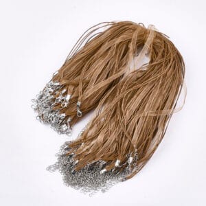 Ribbon Cord Necklace Brown - Riverside Beads