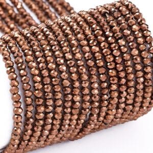 2mm Crystal Rondelle Bead Brown