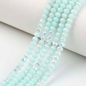 Opaque Crystal Rondelle Bead Mint