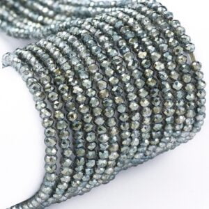 2mm Crystal Rondelle Bead Grey