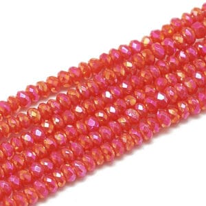 2.5mm Crystal Rondelle Bead Red