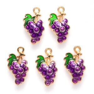 Enamel Grape Charms