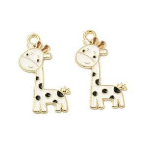 Enamel Giraffe Charms
