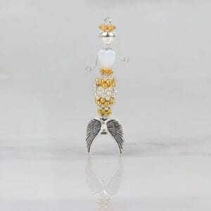 Silver and Gold Beaded Mermaid Charm - Makes 10
