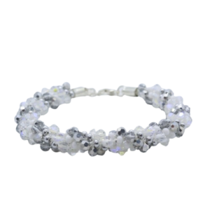 White Crystal Kumihimo Bracelet Kit