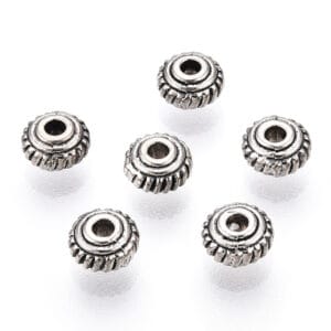 Grooved Rondelle Spacer Beads